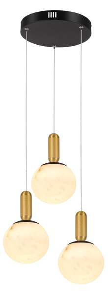 Φωτιστικό Οροφής Τρίφωτο LED 3 CCT Aca Marbella CN3PMBKCCT Sand Black/Gold