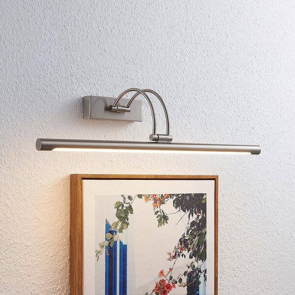 Lucande LED φωτιστικό εικόνας Dimitrij, νικέλιο, μέταλλο, 54cm, Γκρι, Σαλόνι / τραπεζαρία, Μέταλλο, σύγχρονο