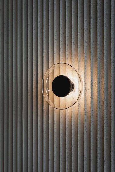 MARSET LED απλίκα Aura, Ø 18 cm, On/Off, οπαλίνα, Λευκό, Σαλόνι / τραπεζαρία, Μέταλλο, σχεδιασμός