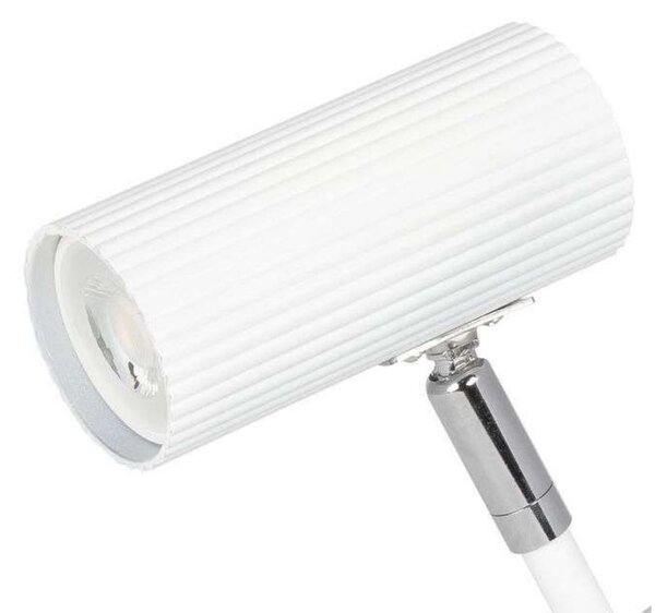 Globen Lighting Φωτιστικό με σφιγκτήρα Hubble, λευκό, Λευκό, Σαλόνι / τραπεζαρία, Μέταλλο, σχεδιασμός