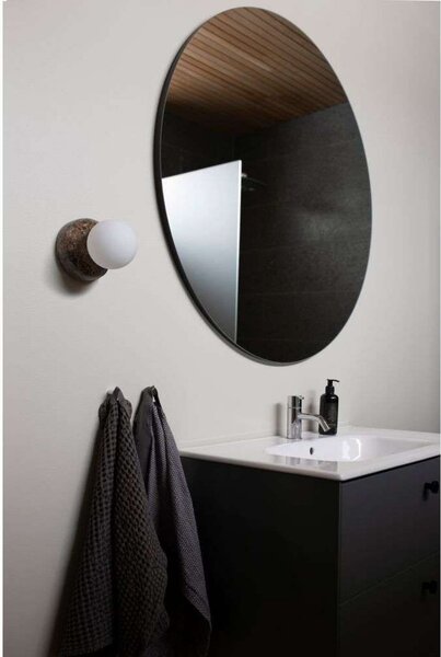 Globen Lighting Απλίκα Torrano καφέ μαρμάρινη 13cm IP44, ρυθμιζόμενος, Καφέ / Σκουριάς, Σαλόνι / τραπεζαρία, Γυαλί, σχεδιασμός, Σφαίρα
