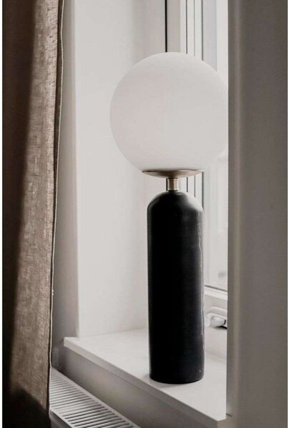 Globen Lighting Επιτραπέζια λάμπα Torrano, μαύρη, ύψος 53 cm, Μαύρο, Σαλόνι / τραπεζαρία, Γυαλί, σχεδιασμός, Σφαίρα