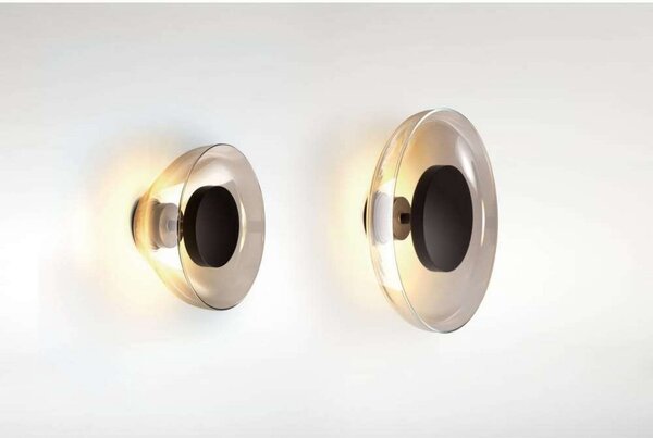 MARSET LED απλίκα Aura Plus Ø 25 cm On/Off, ημιδιαφανής, Διαφανές, Σαλόνι / τραπεζαρία, Πλαστικό, σχεδιασμός