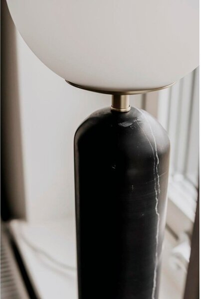 Globen Lighting Επιτραπέζια λάμπα Torrano, μαύρη, ύψος 53 cm, Μαύρο, Σαλόνι / τραπεζαρία, Γυαλί, σχεδιασμός, Σφαίρα