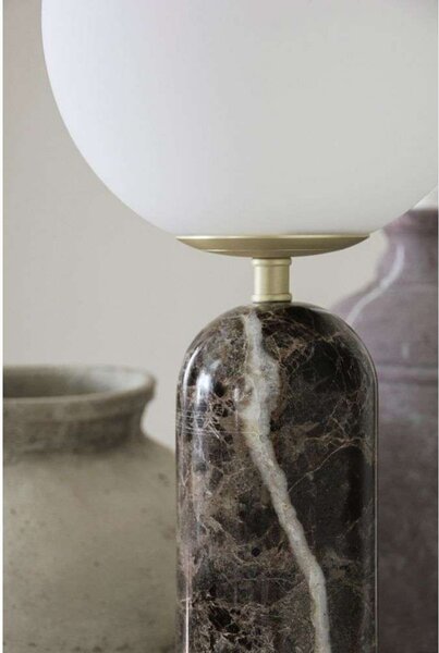 Globen Lighting Επιτραπέζια λάμπα Torrano, καφέ, ύψος 53 cm, Καφέ / Σκουριάς, Σαλόνι / τραπεζαρία, Γυαλί, σχεδιασμός, Σφαίρα