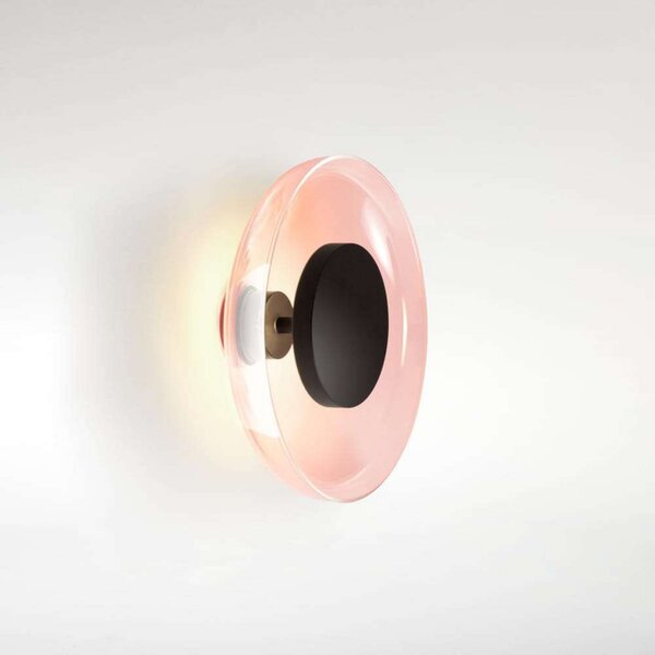 MARSET LED απλίκα Aura Plus Ø 25 cm on/off χρώματος χαλκού, Χαλκού, Σαλόνι / τραπεζαρία, Αλουμίνιο, σχεδιασμός
