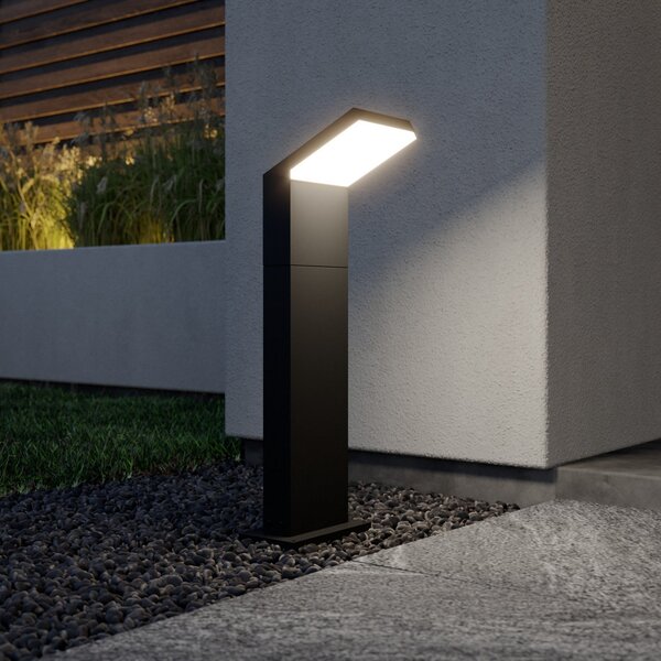 Arcchio Φωτιστικό δρόμου LED Yolena, 60 cm, ανθρακί, αλουμίνιο, Μαύρο, Μέταλλο, σύγχρονο