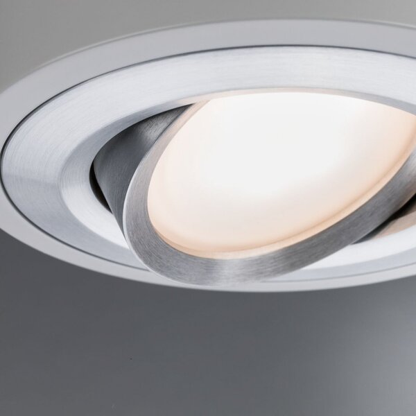 Paulmann LED οροφής Argun, λευκό, Ø 10 cm, μέταλλο, ρυθμιζόμενος, Λευκό, Σαλόνι / τραπεζαρία, Μέταλλο, σύγχρονο