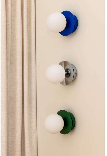 Globen Lighting Φωτιστικό τοίχου ART DECO, πράσινο/λευκό, Ø 16 cm, IP44, ρυθμιζόμενος, Πράσινο, Σαλόνι / τραπεζαρία, Μέταλλο, σχεδιασμός, Σφαίρα