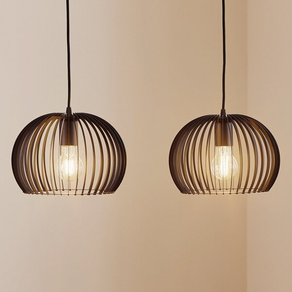 TEMAR LIGHTING Κρεμαστή λάμπα Larus από μαύρο ατσάλι, με δύο λάμπες, ρυθμιζόμενος, Μαύρο, Σαλόνι / τραπεζαρία, Μέταλλο, σύγχρονο