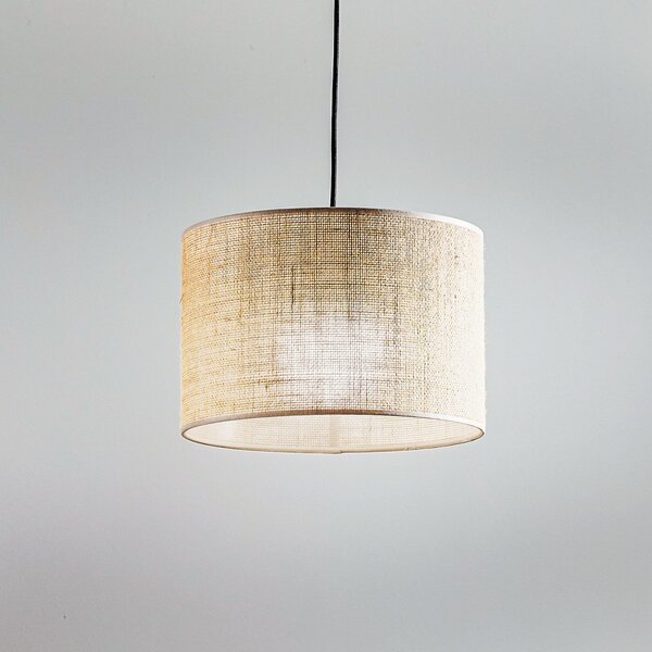 TK Lighting Κρεμαστό φωτιστικό Juta, μονόφωτο Ø 30 cm, ρυθμιζόμενος, Καφέ / Σκουριάς, Σαλόνι / τραπεζαρία, Ύφασμα / Κλωστοϋφαντουργία