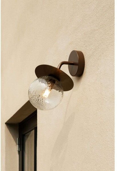 Nuura Aps Εξωτερικό φωτιστικό τοίχου Liila, πλάτος 16 cm, μπρονζέ/διαφανές, ρυθμιζόμενος, Μπρούτζινο / Αντικέ ορείχαλκου, Μέταλλο, Σκανδιναβικό
