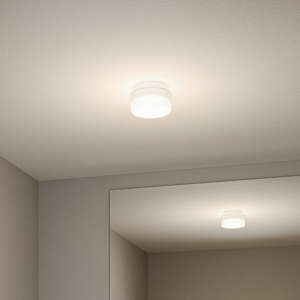 Paulmann LED φωτιστικό οροφής Maro, λευκό, Ø 16 cm, IP44, Λευκό, Μπάνιο, Πλαστικό, σύγχρονο