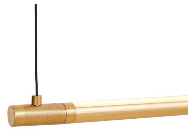 LOOM DESIGN LED κρεμαστό φωτιστικό Straw 200, χρυσό, αλουμίνιο, ρυθμιζόμενος, Χρυσό / Ορείχαλκου, Σαλόνι / τραπεζαρία, Αλουμίνιο, σύγχρονο