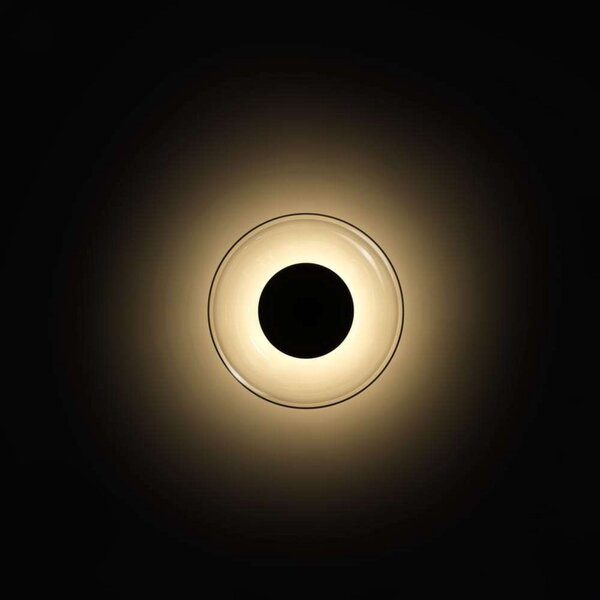 MARSET LED απλίκα Aura, Ø 18 cm, On/Off, ημιδιαφανής, Διαφανές, Σαλόνι / τραπεζαρία, Μέταλλο, σχεδιασμός