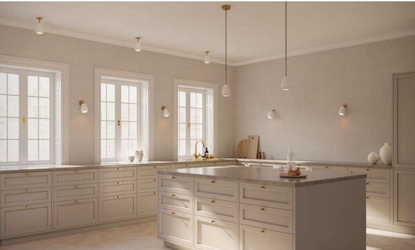 Nuura Aps Εντοιχισμένος προβολέας Anoli Spot Recessed, Ø 10 cm, λευκό/χρυσό, ρυθμιζόμενος, Χρυσό / Ορείχαλκου, Σαλόνι / τραπεζαρία, Μέταλλο, Σκανδιναβικό, Εσοχή οροφής