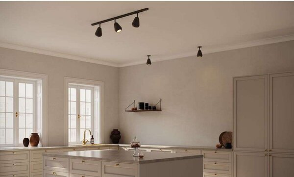 Nuura Aps Εντοιχισμένος προβολέας Anoli Spot Recessed, Ø 10 cm, μαύρος, ρυθμιζόμενος, Μαύρο, Σαλόνι / τραπεζαρία, Μέταλλο, Σκανδιναβικό, Εσοχή οροφής