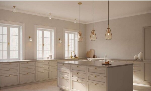 Nuura Aps Εντοιχισμένος προβολέας Anoli Spot Recessed, Ø 10 cm, λευκό/χρυσό, ρυθμιζόμενος, Χρυσό / Ορείχαλκου, Σαλόνι / τραπεζαρία, Μέταλλο, Σκανδιναβικό, Εσοχή οροφής