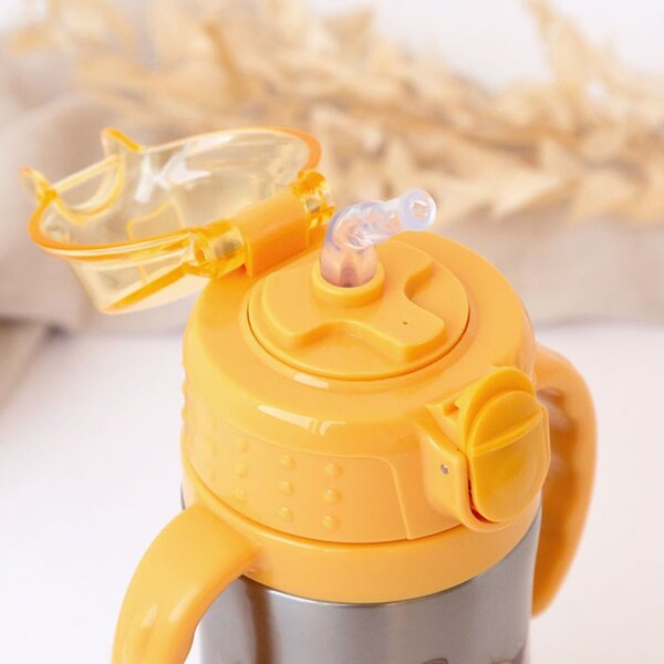 Παγούρι - Θερμός 280ml Με Καλαμάκι Kiokids Λιονταράκι 6328