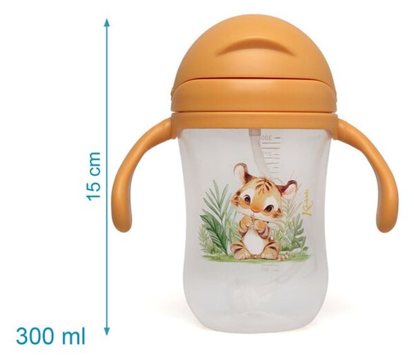 Παγούρι 300ml Με Καλαμάκι Kiokids Λιονταράκι 6334