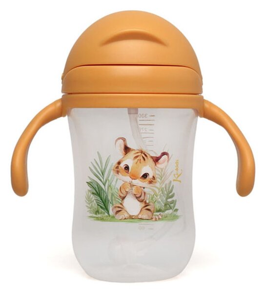 Παγούρι 300ml Με Καλαμάκι Kiokids Λιονταράκι 6334