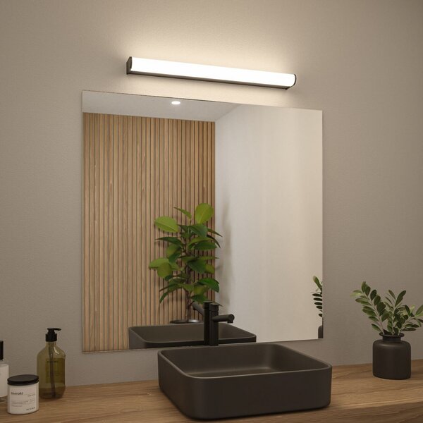 Paulmann LED-Wandlampe Arneb, μαύρο, 59 cm 3.000 K IP44, Μαύρο, Μπάνιο, Αλουμίνιο, σύγχρονο