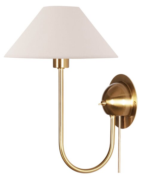 Globen Lighting Φωτιστικό τοίχου IRIS, κρεμ, ύψος 32 cm, Μπεζ, Σαλόνι / τραπεζαρία, Ύφασμα / Κλωστοϋφαντουργία, Vintage, Πρίζα τοίχου