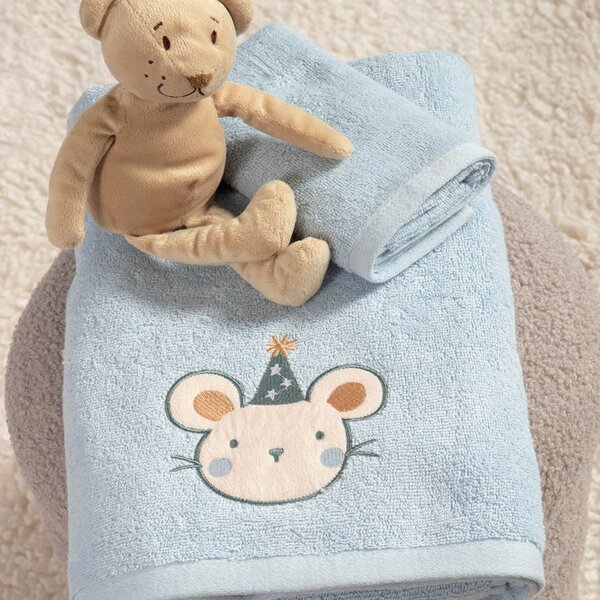 Παιδικές Πετσέτες (Σετ 2τμχ) Nef-Nef Homeware Baby Special Party Blue 420gsm