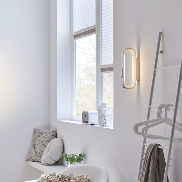 Paulmann LED απλίκα Agena, χρώμιο 31 cm IP44 ρυθμιζόμενη ένταση φωτισμού, ρυθμιζόμενος, Μεταλλικό, Μπάνιο, Αλουμίνιο, σύγχρονο