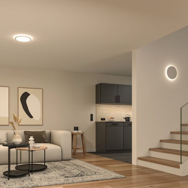 Paulmann LED οροφής Atria Shine, λευκό, Ø 29 cm 3.000 K, Λευκό, Σαλόνι / τραπεζαρία, Πλαστικό, σύγχρονο