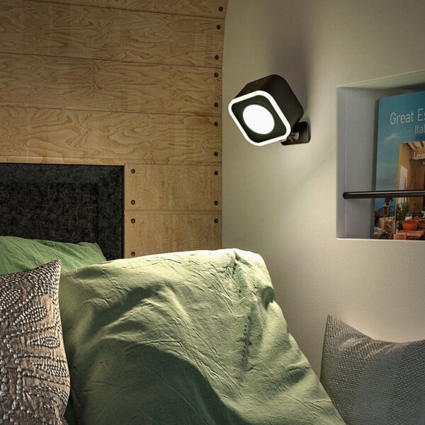 Paulmann LED φορητή επιτραπέζια λάμπα Varia, μαύρη, 37 cm dim CCT, ρυθμιζόμενος, Μαύρο, Σαλόνι / τραπεζαρία, Πλαστικό, σύγχρονο