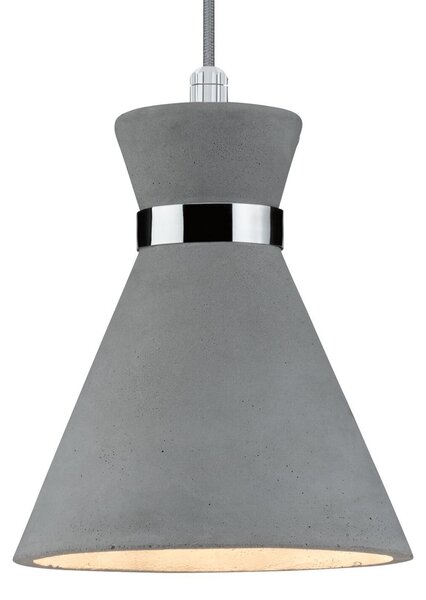 Paulmann Κρεμαστό φωτιστικό Verve, σκυρόδεμα, Ø 20 cm, IP44, ρυθμιζόμενος, Γκρι, Μπάνιο, Σκυρόδεμα, σύγχρονο