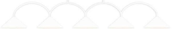 Globen Lighting Κρεμαστό φωτιστικό CURVE 5, λευκό, 5 φτερά, 165 cm, ρυθμιζόμενος, Λευκό, Σαλόνι / τραπεζαρία, Μέταλλο, Vintage