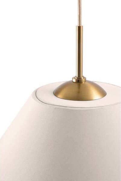 Globen Lighting Κρεμαστό φωτιστικό IRIS, κρεμ, Ø 50 cm, ρυθμιζόμενος, Μπεζ, Σαλόνι / τραπεζαρία, Ύφασμα / Κλωστοϋφαντουργία, Vintage