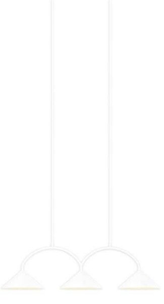 Globen Lighting Κρεμαστή λάμπα CURVE 3, λευκή, 3 φώτα, 95 cm, ρυθμιζόμενος, Λευκό, Σαλόνι / τραπεζαρία, Μέταλλο, Vintage