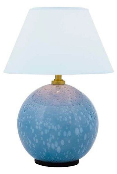 Globen Lighting Φωτιστικό τραπεζιού με μπαταρία IRIS, μπλε, ύψος 23 cm, ρυθμιζόμενος, Μπλε, Σαλόνι / τραπεζαρία, Γυαλί, Vintage