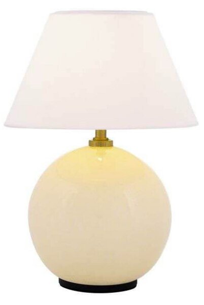 Globen Lighting Φωτιστικό τραπεζιού με μπαταρία IRIS, κρεμ, ύψος 23 cm, ρυθμιζόμενος, Μπεζ, Σαλόνι / τραπεζαρία, Γυαλί, Vintage
