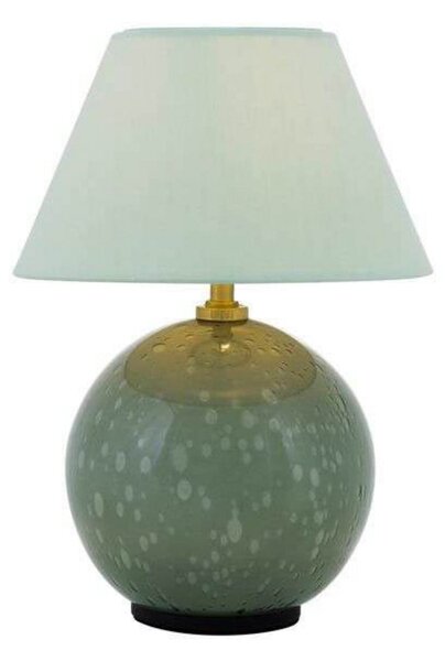 Globen Lighting Φωτιστικό τραπεζιού με μπαταρία IRIS, πράσινο, ύψος 23 cm, ρυθμιζόμενος, Πράσινο, Σαλόνι / τραπεζαρία, Γυαλί, Vintage