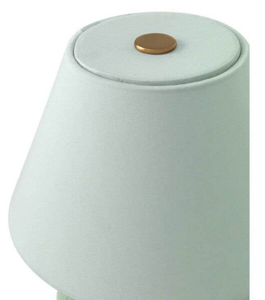 Globen Lighting Φωτιστικό τραπεζιού με μπαταρία IRIS, πράσινο, ύψος 23 cm, ρυθμιζόμενος, Πράσινο, Σαλόνι / τραπεζαρία, Γυαλί, Vintage