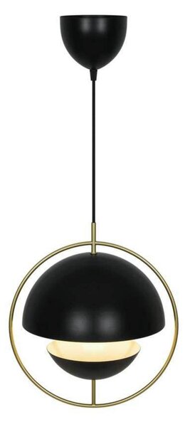 Nordlux Κρεμαστό φωτιστικό Tavia, μαύρο, Ø 33 cm, μέταλλο, ρυθμιζόμενος, Μαύρο, Σαλόνι / τραπεζαρία, Μέταλλο, Σκανδιναβικό