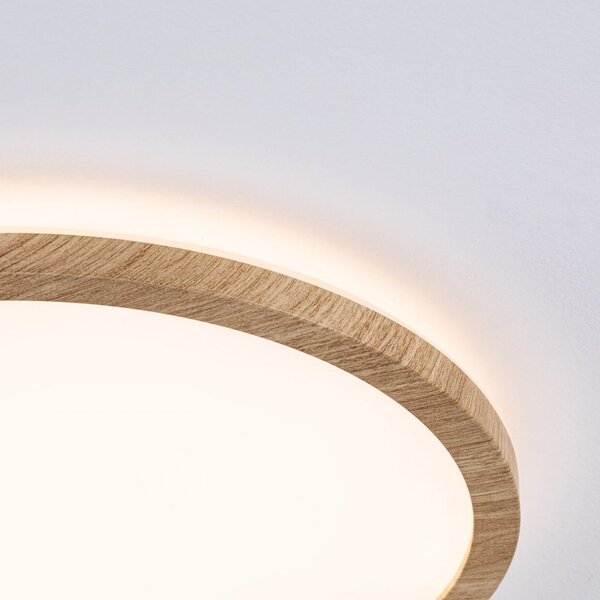 Paulmann LED οροφής Atria Shine Ø42cm δρυς IP44 3.000K, Ξύλου, Μπάνιο, Πλαστικό, σύγχρονο