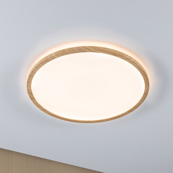 Paulmann LED οροφής Atria Shine Ø42cm δρυς IP44 3.000K, Ξύλου, Μπάνιο, Πλαστικό, σύγχρονο