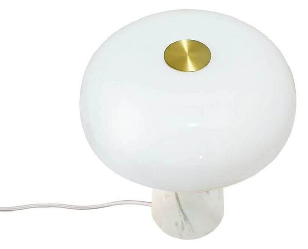 DFTP by Nordlux Λάμπα τραπεζιού Glossy, λευκή, ύψος 24 cm, μάρμαρο/γυαλί, Λευκό, Σαλόνι / τραπεζαρία, Μάρμαρο, Σκανδιναβικό