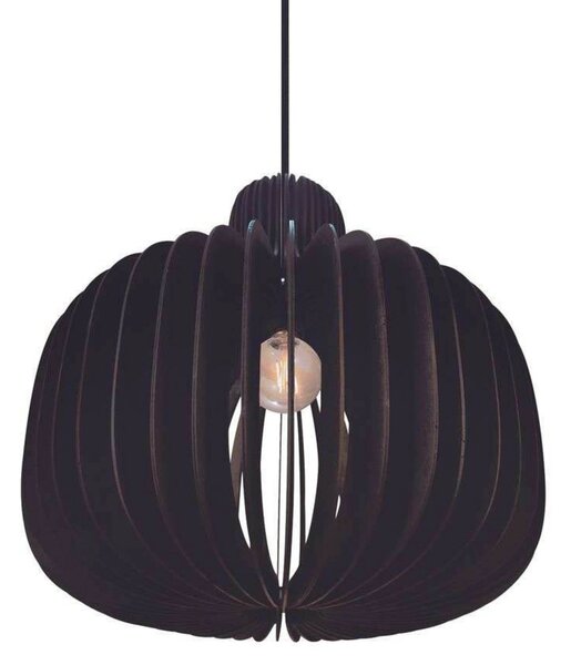 Nordlux Κρεμαστό φωτιστικό Hazo, Ø 43 cm, μαύρο, ξύλο, ρυθμιζόμενος, Μαύρο, Σαλόνι / τραπεζαρία, Ξύλο, Σκανδιναβικό