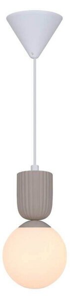 Nordlux Κρεμαστό φωτιστικό Sadie, μπεζ, Ø 15 cm, γυαλί/κεραμικό, ρυθμιζόμενος, Μπεζ, Σαλόνι / τραπεζαρία, Γυαλί, Σκανδιναβικό