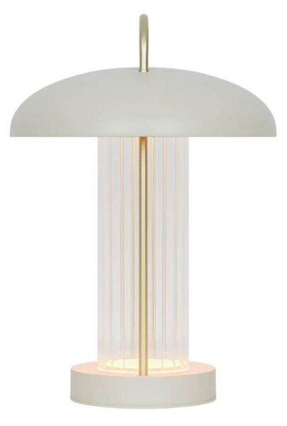 Nordlux LED-Akku-Tischleuchte Mirano, μπεζ, ύψος 29 cm μέταλλο, ρυθμιζόμενος, Μπεζ, Σαλόνι / τραπεζαρία, Μέταλλο, Σκανδιναβικό, Φανάρι