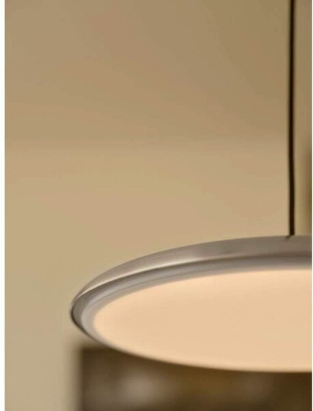 DFTP by Nordlux Κρεμαστό φωτιστικό LED Artist, χρώμα χάλυβα, Ø 40 cm, ανοξείδωτο ατσάλι, ρυθμιζόμενος, Μεταλλικό, Σαλόνι / τραπεζαρία, Ανοξείδωτος χάλυβας, Σκανδιναβικό