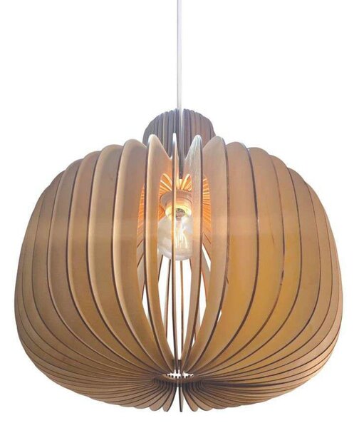 Nordlux Κρεμαστό φωτιστικό Hazo, Ø 43 cm, φυσικό χρώμα, ξύλο, ρυθμιζόμενος, Ξύλου, Σαλόνι / τραπεζαρία, Ξύλο, Σκανδιναβικό