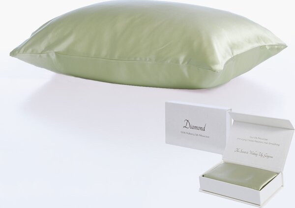 Μεταξωτή Μαξιλαροθήκη (50x70) Nef-Nef Homeware Casual Diamond Champagne Green