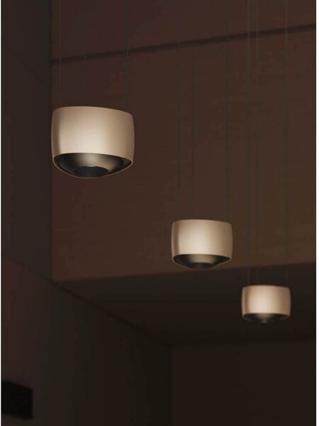 LOOM DESIGN LED κρεμαστό φωτιστικό Air, γκρι, αλουμίνιο, 13 cm, ρυθμιζόμενος, Μπεζ, Σαλόνι / τραπεζαρία, Αλουμίνιο, σύγχρονο